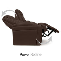 Pantheon Italian Leather Big & Tall Home Theater Seating Single Recliner