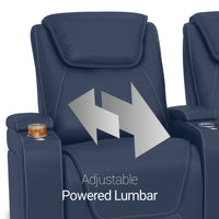 Pantheon Italian Leather Big & Tall Home Theater Seating Single Recliner