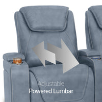 Pantheon Italian Leather Big & Tall Home Theater Seating Single Recliner