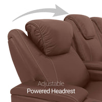 Pantheon Italian Leather Big & Tall Home Theater Seating Single Recliner