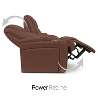 Pantheon Italian Leather Big & Tall Home Theater Seating Single Recliner