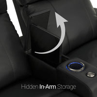 Julius Italian Leather Big & Tall Home Theater Seats