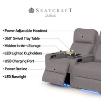 Julius Big & Tall Home Theater Seating Single Recliner