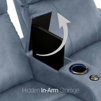 Julius Big & Tall Home Theater Seating Single Recliner