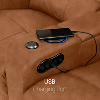 Julius Big & Tall Home Theater Seating Single Recliner