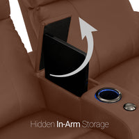 Julius Big & Tall Home Theater Seating Single Recliner