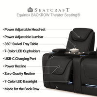 Equinox CoolZeroᵀᴹ Italian Leather BACKROW Theater Seating®