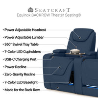 Equinox CoolZeroᵀᴹ Italian Leather BACKROW Theater Seating® Single Recliner