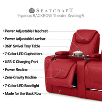 Equinox CoolZeroᵀᴹ Italian Leather BACKROW Theater Seating®