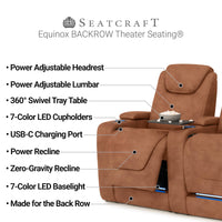 Equinox CoolZeroᵀᴹ Italian Leather BACKROW Theater Seating® Single Recliner