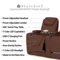 Equinox CoolZeroᵀᴹ Italian Leather BACKROW Theater Seating® Single Recliner
