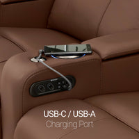 Monterey CoolZeroᵀᴹ Italian Leather Home Theater Seating Single Recliner