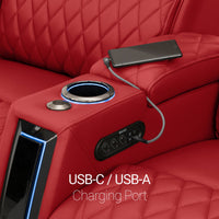 Apex CoolZeroᵀᴹ Italian Leather Home Theater Seating Single Recliner