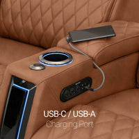 Apex CoolZeroᵀᴹ Italian Leather Home Theater Seating Single Recliner