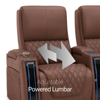 Apex CoolZeroᵀᴹ Italian Leather Home Theater Seating Single Recliner