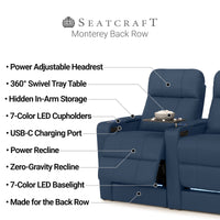Monterey CoolZeroᵀᴹ Italian Leather BACKROW Theater Seating® Single Recliner