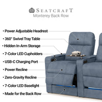 Monterey CoolZeroᵀᴹ Italian Leather BACKROW Theater Seating® Single Recliner