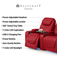Equinox CoolZeroᵀᴹ Italian Leather Home Theater Seating