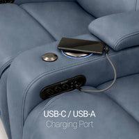 Equinox CoolZeroᵀᴹ Italian Leather Home Theater Seating Single Recliner