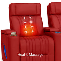 Valore Zero Gravity Home Theater Seating with Heat & Massage Single Recliner