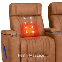 Valore Zero Gravity Home Theater Seating with Heat & Massage Single Recliner