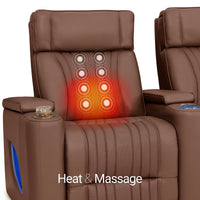 Valore Zero Gravity Home Theater Seating with Heat & Massage Single Recliner