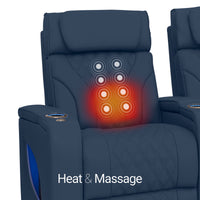 Luminis Zero Gravity Home Theater Seating with Heat & Massage Single Recliner