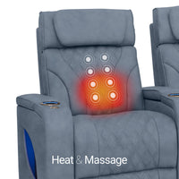 Luminis Zero Gravity Home Theater Seating with Heat & Massage Single Recliner