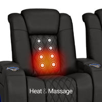 Virtuoso Zero Gravity Home Theater Seating with Heat & Massage Single Recliner