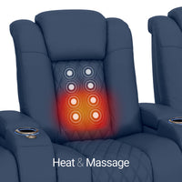 Virtuoso Zero Gravity Home Theater Seating with Heat & Massage Single Recliner