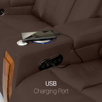 Monaco Italian Leather Home Theater Seating Single Recliner
