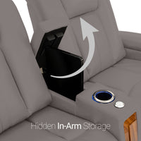 Monaco Italian Leather Home Theater Seating Single Recliner