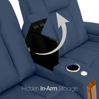 Monaco Italian Leather Home Theater Seating Single Recliner