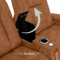 Monaco Italian Leather Home Theater Seating Single Recliner