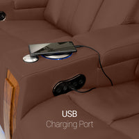 Monaco Italian Leather Home Theater Seating Single Recliner
