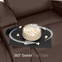 Paladin Italian Leather Heat & Massage Home Theater Seating Single Recliner