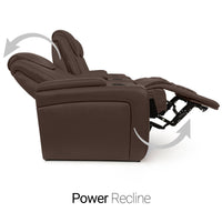 Paladin Italian Leather Heat & Massage Home Theater Seating Single Recliner