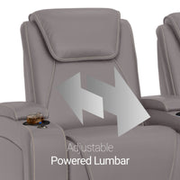 Paladin Italian Leather Heat & Massage Home Theater Seating Single Recliner