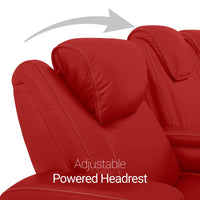 Paladin Italian Leather Heat & Massage Home Theater Seating Single Recliner