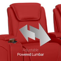 Paladin Italian Leather Heat & Massage Home Theater Seating Single Recliner