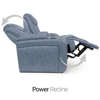 Paladin Italian Leather Heat & Massage Home Theater Seating Single Recliner
