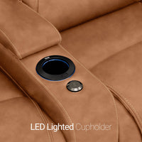 Paladin Italian Leather Heat & Massage Home Theater Seating Single Recliner