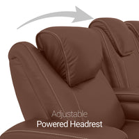 Paladin Italian Leather Heat & Massage Home Theater Seating Single Recliner