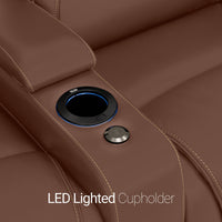 Paladin Italian Leather Heat & Massage Home Theater Seating Single Recliner