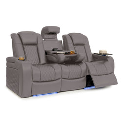Seatcraft Euphoria Heat & Massage Sofa, Italian Leather, Powered Headrest, Powered Lumbar, Power Recline