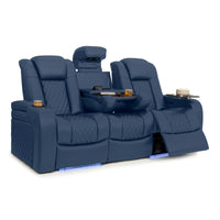 Seatcraft Euphoria Heat & Massage Sofa, Italian Leather, Powered Headrest, Powered Lumbar, Power Recline