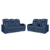 Seatcraft Euphoria Heat & Massage Sofa & Loveseat, Italian Leather, Powered Headrest, Powered Lumbar, Power Recline