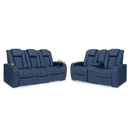 Seatcraft Euphoria Heat & Massage Sofa & Loveseat, Italian Leather, Powered Headrest, Powered Lumbar, Power Recline