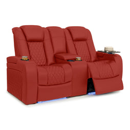 Seatcraft Euphoria Heat & Massage Loveseat, Italian Leather, Powered Headrest, Powered Lumbar, Power Recline