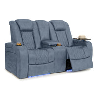 Seatcraft Euphoria Heat & Massage Loveseat, Italian Leather, Powered Headrest, Powered Lumbar, Power Recline